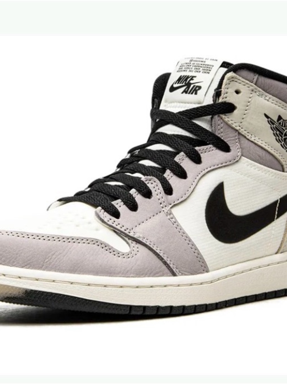 Jordan Men’s High-Top Sneakers in White, Gray and Black